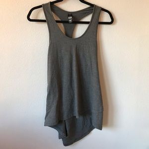 Workout top with open back